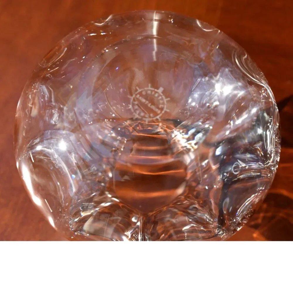 Saint Louis Crystal Touraine Vase – 10 cm Diameter x 9.5 cm Height